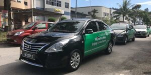 A Grab driver's car in Malaysia