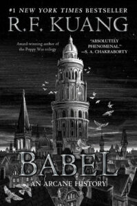 RF Kuang's Babel book cover by publisher HarperCollins